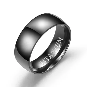 Férfi Gyűrű, Férfi Luxus Légköri Matt Belső, mind a Külső Labdát Fekete Titánium Gyűrű, Gyűrűk, a Lányok, a Nők Gyűrűk Meghatározott Pár Ember