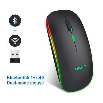 G852 Bluetooth 5.1+2.4 G Wireless Dual Mód Gaming Mouse Csendes 500mAh Akkumulátor 1600 DPI Profi Számítógép Gamer Egér