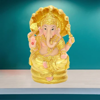 Ganesha Szobor Indiai Elefánt Isten Buddha-Szobor Haza Tornácon Mandir Diwali Dekoráció Szobor Autó Műszerfal Üdvözlő Ajándék