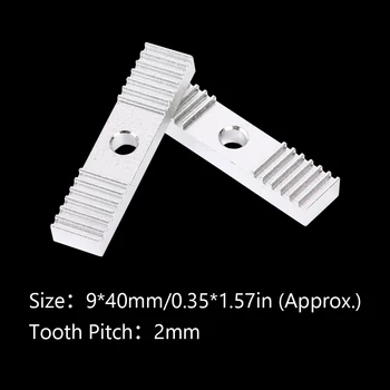 GT2 3D-s Nyomtató Alumínium Blokk vezérműszíj Rögzítése Darab Tooth Pitch 2mm Bilincs 9*40mm 3D Nyomtató CNC