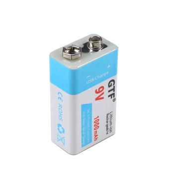 GTF 9V 1000mAh/500mAh USB Akkumulátor Li-ion Akkumulátor USB-s lítium akkumulátor játék, elektronikus termék csepp szállítás