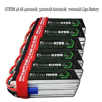 GTFDR Lipo Akkumulátor 4S 6S 14,8 V 22.2 V 4200mah 5200 mah 6300mah 7000mah XT60, hogy az RC QRX350 Autó Hibás Arrama Távirányító Játékok
