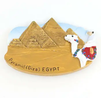 Gízai piramis Egyiptom Hűtő Mágnes, Emlék, Ajándék 3D-s Gyanta Táj Hűtőszekrény Mágneses Matrica Haza Konyha Dekor