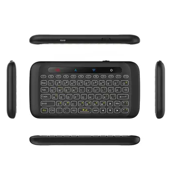 H20 Mini Vezeték nélküli Billentyűzet Teljes Képernyős Touchpad 3 Megrendezett Auto-forgatás Led Háttérvilágítás Állítható B5b5