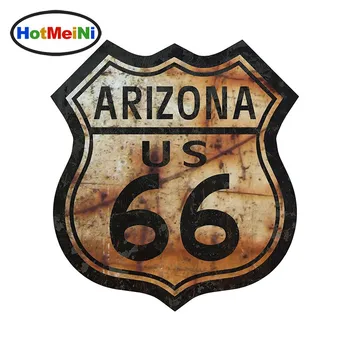 HotMeiNi 13cm x 12cm Autó Stílus Autó Matrica a 66-os úton Arizona Matrica US Highway Jel Vízálló Tartozékok Lökhárító