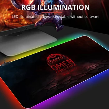 Hp Jel Mousepad Aranyos RGB Számítógépes Játékok Tartozékok Egér Mat Gamer egérpad csúszásmentes Mausepad Deskmat Alfombrilla Raton