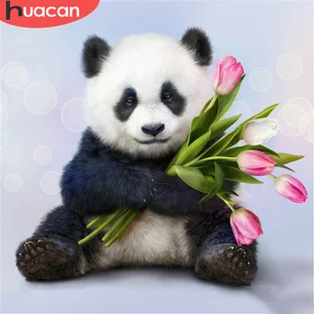HUACAN 5D DIY Gyémánt Festmény Panda Teljes Négyzet, Kör Új Érkezés Gyémánt Hímzés Állat Cross Stitch Eladó Dekoráció Otthon