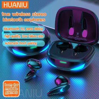 Huaniu TWS szerencsejáték-bluetooth fülhallgató Igaz vezeték nélküli fejhallgató fülhallgató gaming headset gamer headset Sztereó hang ingyenes szállítás