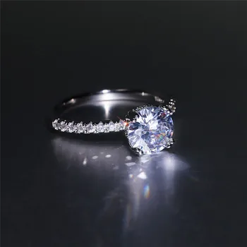 Huitan Luxus Esküvői Gyűrűk Nők AAA Cirkónia Divat Szerződött Hölgy Ujját Tartozék Sokoldalú Ékszerek Szép Ajándék