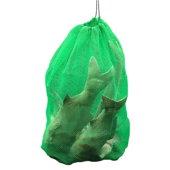 Hálós táska műanyag, nylon háló zsák nettó táska összecsukható horgász a halászati felszerelés megvastagodása kis rács, háló élő halat hálóval táska táska