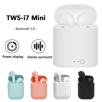 i7 Mini Vezeték nélküli Fülhallgatót Bluetooth 5.0 vízálló Sport fülhallgató fülhallgató, iPhone Samsung Huawei Xiaomi Zene Fejhallgató