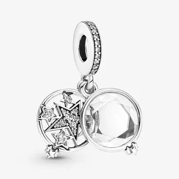 Illik Pandora Karkötő Eredeti Báját 925 Sterling Ezüst Magnifled Csillag Kettős Fityeg Gyöngy Ékszerek Készítése Kralen 2021 Új