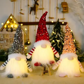 Izzó Gnome Karácsonyi Arctalan Baba Boldog Karácsonyi Dekoráció Otthon Karácsonyi Díszek Navidad Natal Új Év 2022