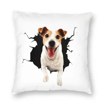 Jack Russell Terrier Pillowcover Dekoráció Vicces, Aranyos Ajándék Kutya Állat Kiskutya párnahuzat Párnát Autó