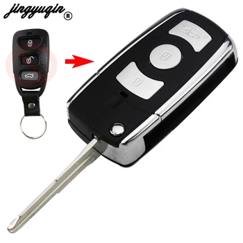 jinyuqin 3+1 Gombot Replacemnent kulcs esetben flip távoli kulcs a kia Hyundai Elantra Szonáta i. Mózes Santa Fe Akcentussal Autó Billentyű Fedél