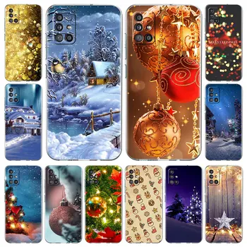 Karácsonyi Fények Művészeti Átlátszó Telefon Tok Samsung Galaxy A51-Es A12 A52 A32 A21s A31 A71 A72 A11 A01 A02 Puha Érdekesség Borító