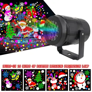 Karácsonyi Lézer Projektor 16 Kép nagyfelbontású Hópehely, Rénszarvas, Santa Claus, Projektoros Lámpa, Kültéri Lámpa Karácsonyi lakberendezés