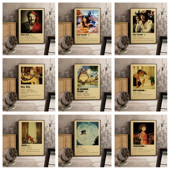 Klasszikus Film Poszter PISZKOS TÁNC/Külső Bankok/Kill Bill/E. T/ponyva Kép Szoba Minőségű Vászon Retro Art Home Fali Dekoráció