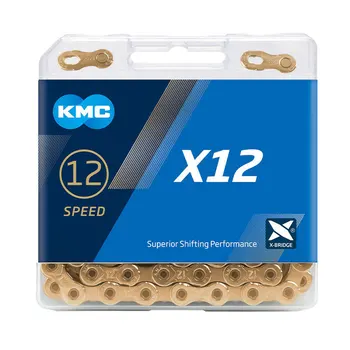 KMC Kerékpár 12 Speed Lánc W/ Eredeti MissingLinks Csatlakozók X12 Sorozat X-Híd Választható Ezüst, Arany, Fekete