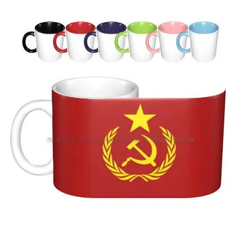 Kommunista Zászló Kerámia Bögre Kávés Csésze Tej, Tea Bögre Kommunizmus Zászló Kommunista Munkaerő-Oroszország Orosz Szovjet Kommunista Leninista