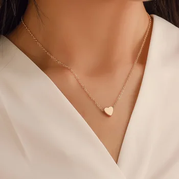 Koreai divat a szerelem nyaklánc egyszerű sokoldalú barack szív medál, szív alakú nyaklánc kulcscsont lánc női nagykereskedelmi