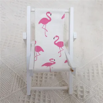 Korlátozott Fa barbie strand szék eredeti Baba bútorok, kiegészítők kanapé Flamingo Mangó Minta Strand Szék