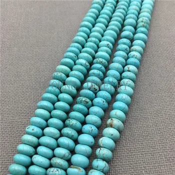 Kék Turquoises abacus Gyöngyök ,Természetes Kő Gyöngyök, A DIY Ékszer Készítés, 5strands/sok MY0154
