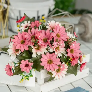 Kézzel készített Mesterséges Virág műanyag művirágok otthon kert dekoráció hamis növények virágkötészeti kellékek