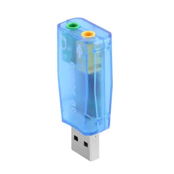Külső USB-s hangkártya, USB Fülhallgató Mikrofon Kimenet 3D-s Fejhallgató-MIKROFON Audio Adapter Laptop PC-IOS
