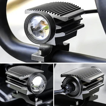 LED Lámpa Vízálló Motoros Elektromos Jármű Egyetemes Fényszóró Kettős Világos Színű Köd Lámpa Projektor Lencse Spotlight