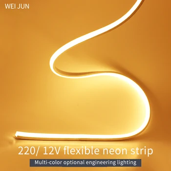 Led Szalag Világítás Vízálló, Rugalmas Neon Led Csíkozás 220V-Ellátás Haza Kereskedelmi Lámpa Hajlítható Különböző formák világítás