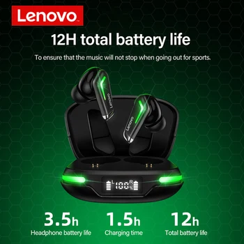 Lenovo GM3 Fülhallgató bluetooth, digitális kijelző TWS a zajcsökkentés alacsony késleltetés játék, sport, vezeték nélküli fülhallgató, hogy megszüntesse a zaj