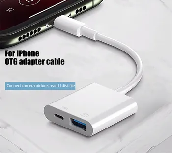 Lightning-USB OTG Átalakító Adapter IPhone, Egér, Billentyűzet, Töltés U Lemez Kamera CardReader Data Converter Iphone Otg