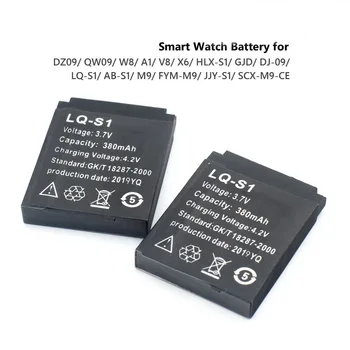 LQ-S1 3,7 V 380mAh Smartwatch Akkumulátor LQ-S1 Újratölthető Li-ion Polimer Akkumulátor Csere DZ09 U8 A1 GT08 V8-as Smart Óra