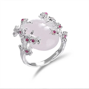 Luxus Elbűvölő Kristály Cirkon Gyűrűk Női Divat Fél Kő Esküvői Gyűrű Eljegyzési Ékszert, Női Gyűrűk, Valentin napi Ajándék,