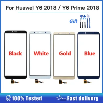 Magas Minőségű érintőképernyő Huawei Y6 2018 / Y6 Miniszterelnök 2018 Érintőképernyős Panel Digitalizáló Érzékelő Elöl, Üveg lencse Csere