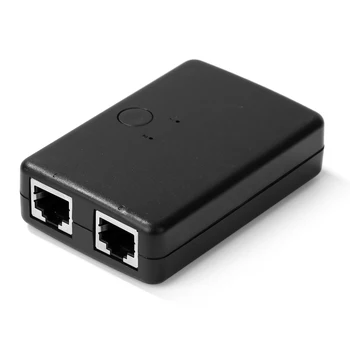 Mini 2 Port Asztali 1000 Mbps sebességű Hálózati Kapcsoló RJ45 LAN Ethernet Váltó, USB-Kábel Asztali PC 2 Módon Megosztási Adaptert, Hub