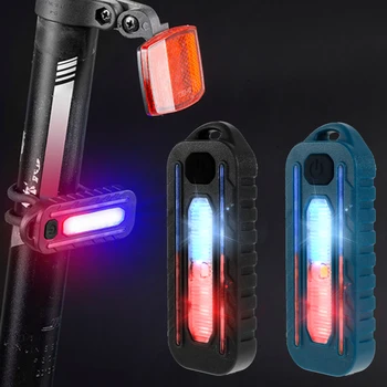 Multifunkciós Piros, Kék Figyelmeztető Lámpa USB Töltés Kerékpár hátsó Lámpa LED Vízálló Rendőrség Váll Klip Fény, Lámpa, Sisak