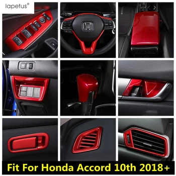 Műszerfal Levegő HÁLÓZATI Aljzatba Kormánykerék Felszerelés, Berendezés Fedelét, Trim ABS Piros Belső Készlet Honda Accord 10 2018 - 2021 Tartozékok