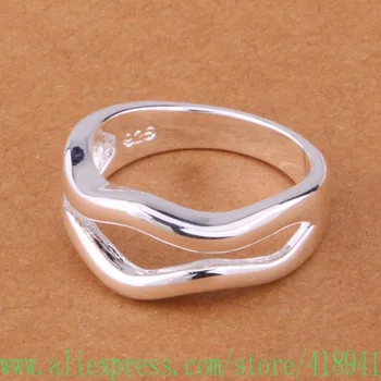 Nagykereskedelmi ezüst bevonatú gyűrű, Ingyenes szállítás ezüst bevonatú divat ékszer, divat gyűrű /azrajqya clxaldea R583