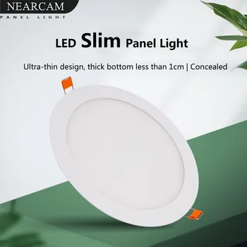 NEARCAM LED ultravékony panel fény beépített mennyezeti mélysugárzó hálószoba, nappali, konyha, fény, led-es oldalon-kibocsátó lapos fény