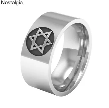 Nosztalgia Dávid-Csillag Gyűrű Magen Hatszög Izrael Zsidó Vallási Ékszerek Judaica Héber Hanuka Ajándék