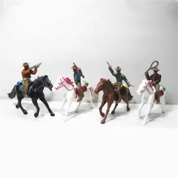 Nyugat Cowboy a Ló az Emberek Modell Szobor Indiai akciófigurák Karácsonyi Játékok
