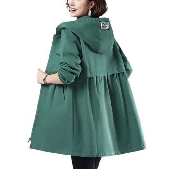 Női Kabát Tavaszi, Őszi Kapucnis ok-Okozati Széldzseki Famale Alapvető Kabátok Cipzár Könnyű Kabátok Outwear