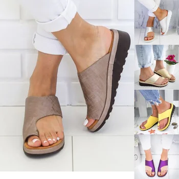 Női Szandál 2020 Új Női Cipő, Kényelmes, Lapos talpú Platform Ortopéd Bütyök Korrektor Plus Size 35-43 Alkalmi Cipő Nő