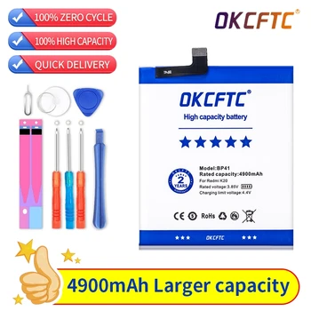 OKCFTC Orginal BP41 4900mAh Akkumulátor Xiaomi Redmi K20 K20 Pro / Xiaomi Mi 9T T9 Pro BP41 Csere Akkumulátor +Eszközök