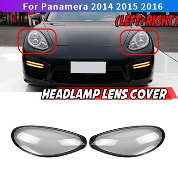 Oldalán A -Porsche Panamera 2014 2015 2016 Autó Fényszóró Objektívvédőt Fej Fény Lámpa Lámpabúra Első Auto Fény Shell