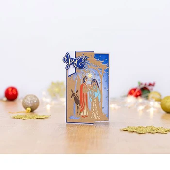 Panalisacraft Karácsonyi háttér fémforgácsolási Meghal Stencil DIY Scrapbooking/album Dekoratív Dombornyomás DIY Papír Kártyák