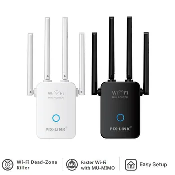 PXLINK Vezeték nélküli Átjátszó Wifi Router 300M Jel Erősítő Extender 4 Router Antenna Jel Erősítő Alkalmas Otthoni Iroda