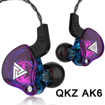 QKZ AK6 ATES EVETT ATR HD9 Réz Vezető HiFi Sport Fülhallgató A Fülében Fülhallgató A Futó A mikrofonos Fülhallgatót a zenét Fülhallgató